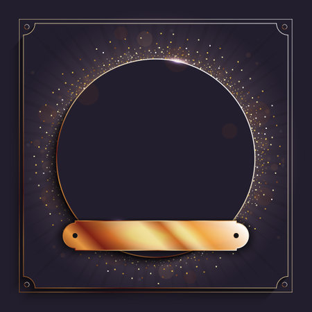 Vintage greeting card vector template. Retro luxury invitation, royal certificate. Vintage background, vintage frame. Frame text, illustration or photo.のイラスト素材