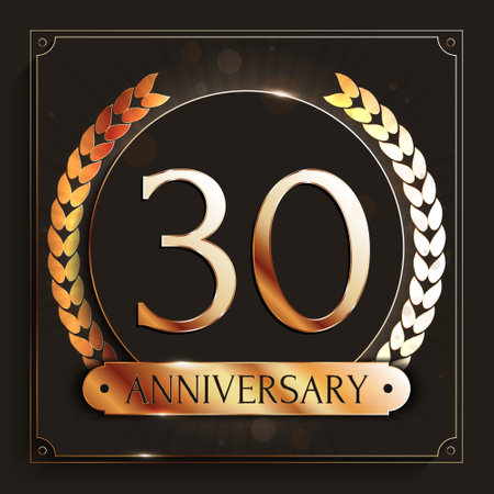 30 years anniversary. Vector illustration.のイラスト素材