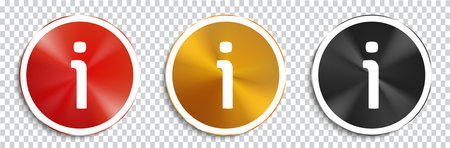 Information rounded button set. Vector illustration.のイラスト素材