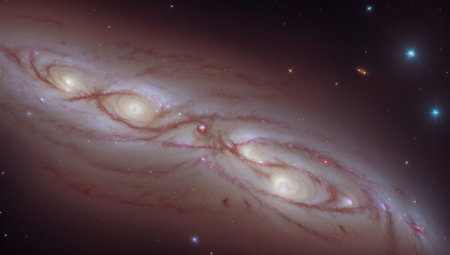 A Composition Of A Sublime Spiral Galaxy With A Star Filled Skyの素材