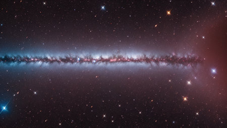 An Artful Depiction Of An Expressive Galaxy With A Star Fieldの素材