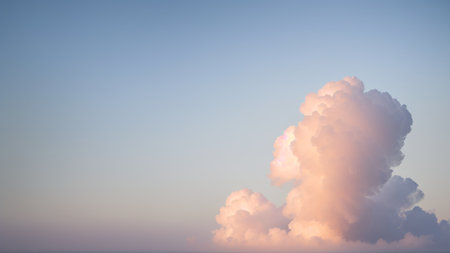 An Expressive Image Of A Cloud In The Sky Over The Ocean AI Generativeの素材