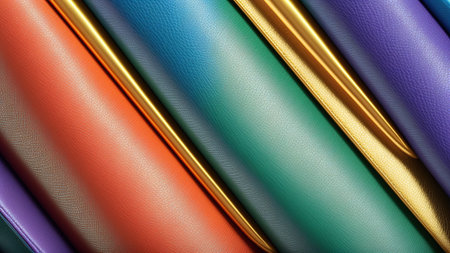 An Enchanting Of A Variety Of Colored Leathers Are Shown AI Generativeの素材