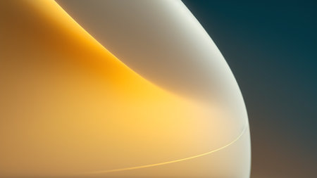 A Radiant Light Shines Brightly On A Curved Surface Of A Wall AI Generativeの素材