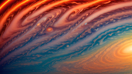A Unique Image Of A Swirling Swirl Of Colors In A Blue Sky AI Generativeの素材