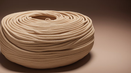 An Expressive Image Of A Coil Of Rope On A Table AI Generativeの素材
