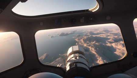 A View Of The Ocean From A Planeの素材