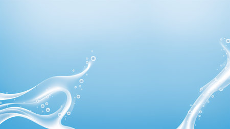 Water Bubbles Background Vectorの素材