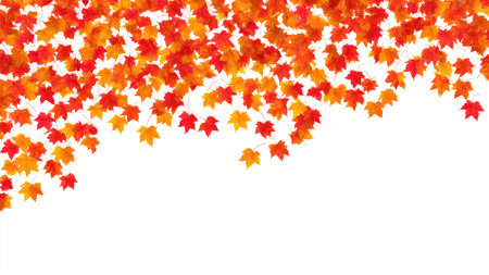 A Branch Of Autumn Leaves With Red And Yellow Leavesの素材