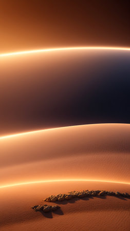 A Striking Image Of A Desert With A Lone Tree In The Middle AI Generativeの素材