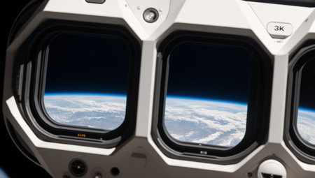 The View From The Window Of A Space Stationの素材