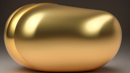 A Golden Apple On A Black Backgroundの素材
