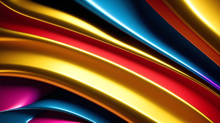 An Excellent Image Of A Colorful Abstract Background With A Curved Design AI Generativeの素材