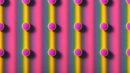 A Gorgeous Photo Of A Colorful Wall With A Lot Of Balls AI Generativeの素材