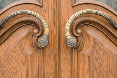 vintage brown wooden door