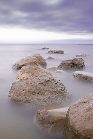 Chudskoy lake, on the border of Russia and Estonia.の写真素材