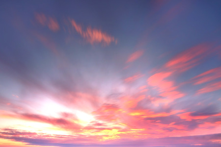 Majestic summer sunset over a lakeの写真素材