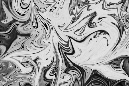 Abstract Gray Black and White Marble Ink Pattern Background. Liquify Abstract Pattern With Black, White, Grey Graphics Color Art Formの写真素材