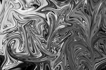 Abstract Gray Black and White Marble Ink Pattern Background. Liquify Abstract Pattern With Black, White, Grey Graphics Color Art Formの写真素材