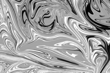 Abstract Gray Black and White Marble Ink Pattern Background. Liquify Abstract Pattern With Black, White, Grey Graphics Color Art Formの写真素材