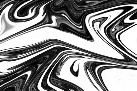 Abstract Gray Black and White Marble Ink Pattern Background. Liquify Abstract Pattern With Black, White, Grey Graphics Color Art Formの写真素材