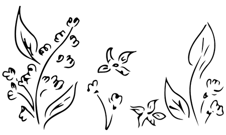 Illustrations Of Abstract Peony Flower Isolated on White.の写真素材