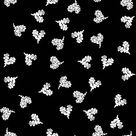 Seamless Modern grunge heart hand drawn set, great design for any purposes. Hand drawn doodle grunge heart set. Modern vector design. Seamless vector tile pattern. Doodle illustration.のイラスト素材