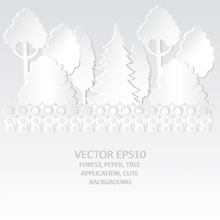 background with trees and fenceのイラスト素材