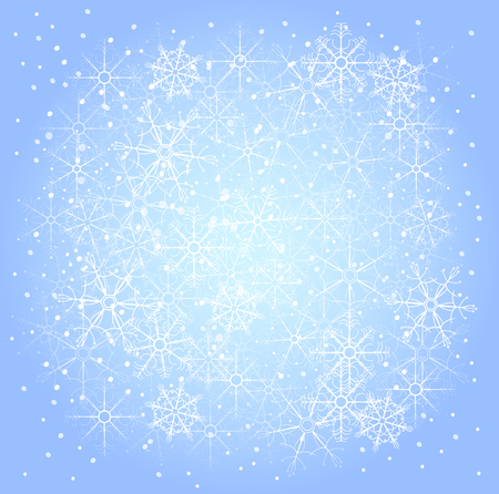  winter new year pattern of snowflakesのイラスト素材