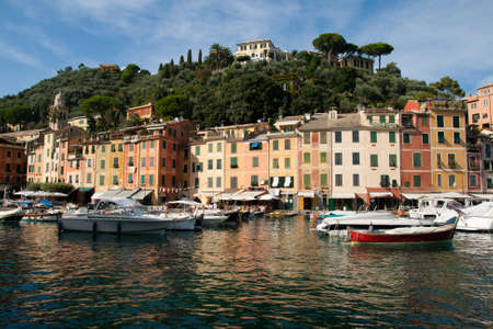 Portofino village, Ligurian Coast, Italyの写真素材