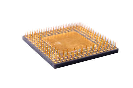 computer processor CPU on white backgroundの写真素材