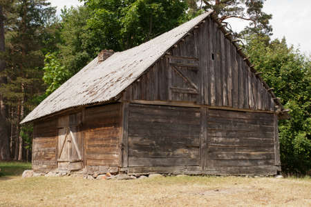 old wooden barn in the countrysideの写真素材