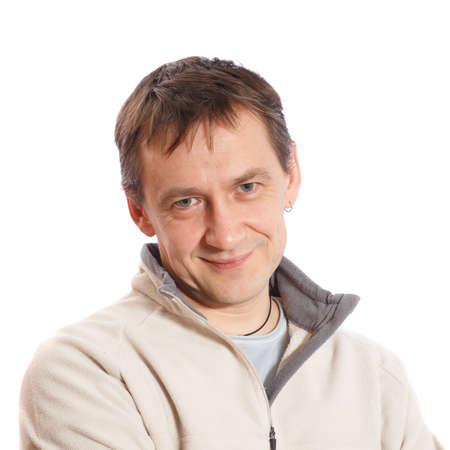 casual man on white background