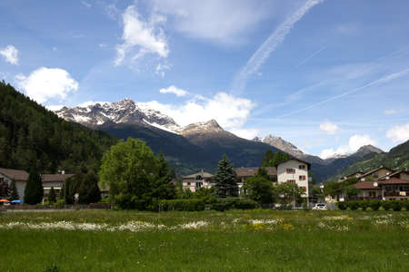 Le Prese is a town in Val Poschiavo, Grisons, Switzerland, part of Poschiavo municipality. It is located at the northern end of the Lago di Poschiavo.の写真素材