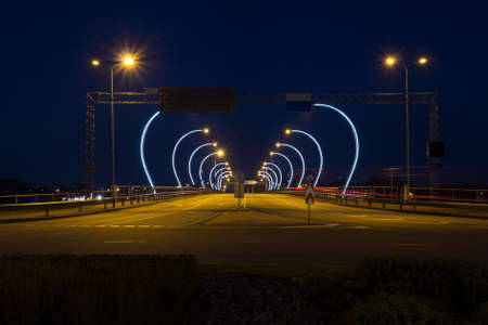 empty bridge in the night