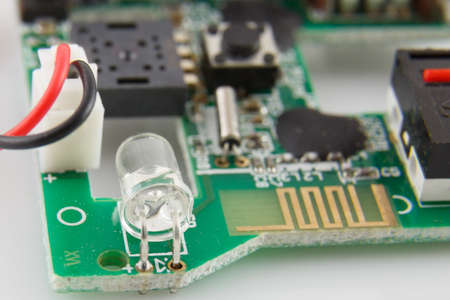 A close up look on a complex  computer part