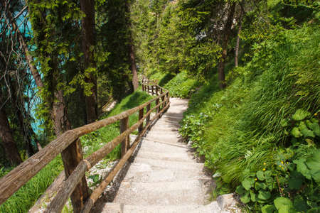 hiking trail around lake