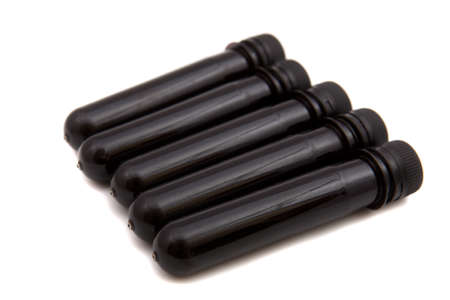 Five Pet Bottle Preforms on white background