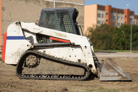 A mini excavator