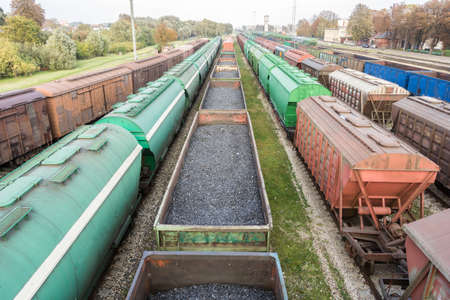 various railway wagons
