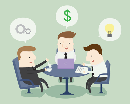 Brainstorming ,vector illustration cartoonのイラスト素材