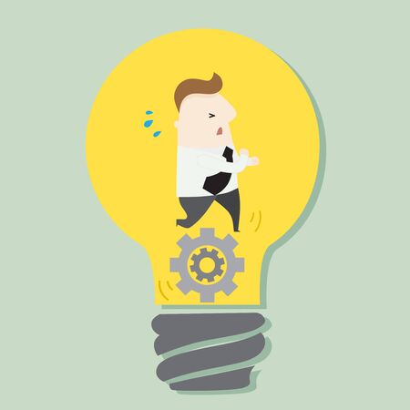 Idea working ,vector illustration cartoonのイラスト素材