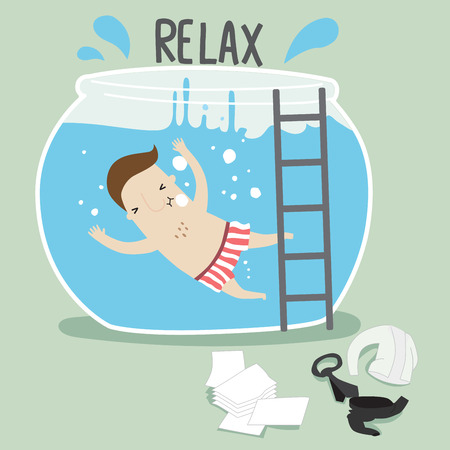 Relax time after work ,vector illustration business cartoonのイラスト素材