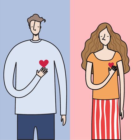 Falling in love.のイラスト素材