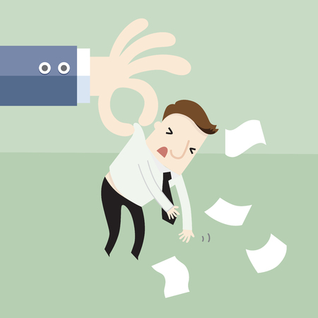 He was sacked from the job ,vector illustration business concept cartoonのイラスト素材