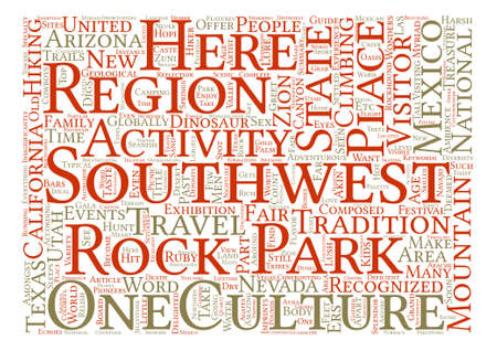 Guide to Southwest travel text background word cloud concept Guide to Southwest travel text background word cloud concept