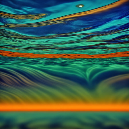 Blurred blue water. Generative AIの素材
