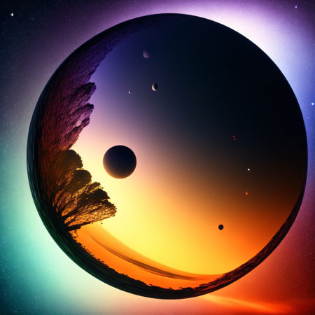 6K Desktop   of Space, Galaxy, Planets and Starsの素材