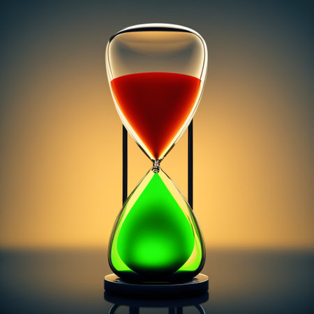 hourglass with sand, running timeの素材