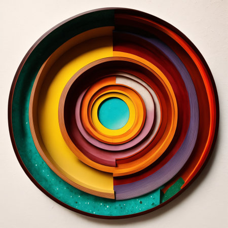 rounded wood with terrazzo marble podium on for product presentation. 3d .の素材